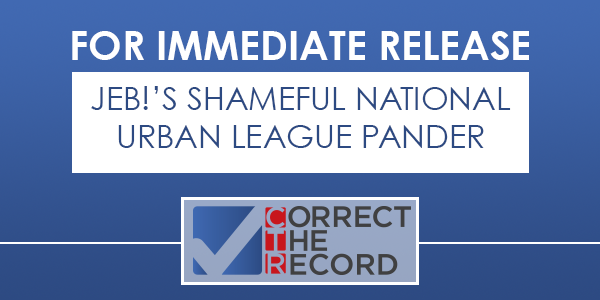 CTR Statement Jeb Urban League speech