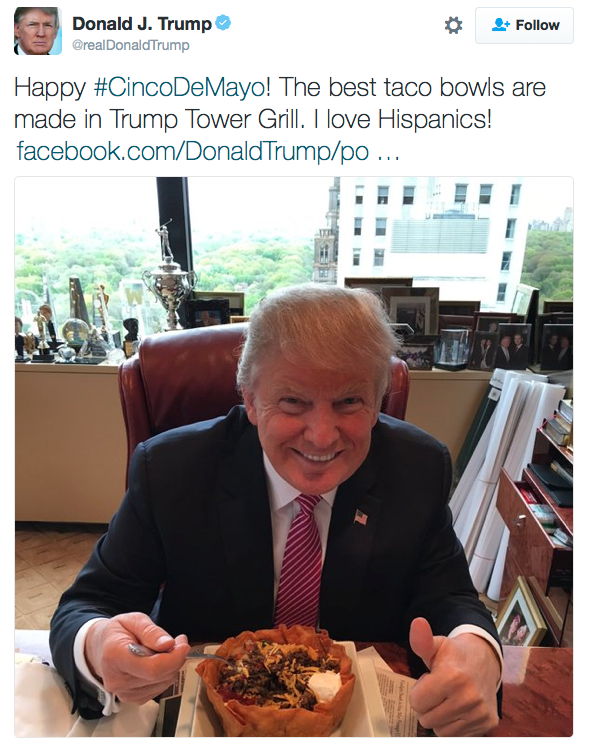 Trump taco bowl tweet